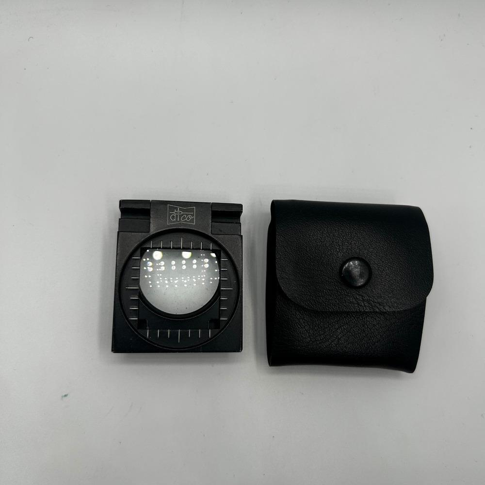 Vintage Pico Folding Linen Tester Magnifier Glass Made in Japan Black Case